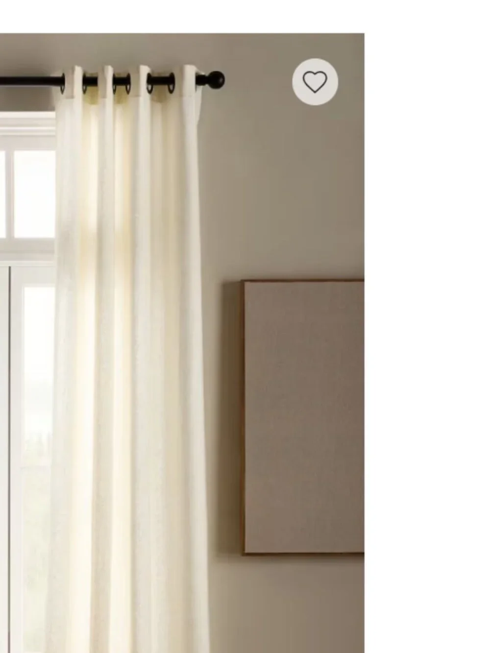 Quince Linen Curtain Luxury Ivory Panel Grommets 48x84 blackout